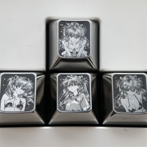 1U ESC / Arrow / WASD Titanium Alloy Artisan Keycaps Precision Pointillism for Mechanical Keyboard -Asuka Series